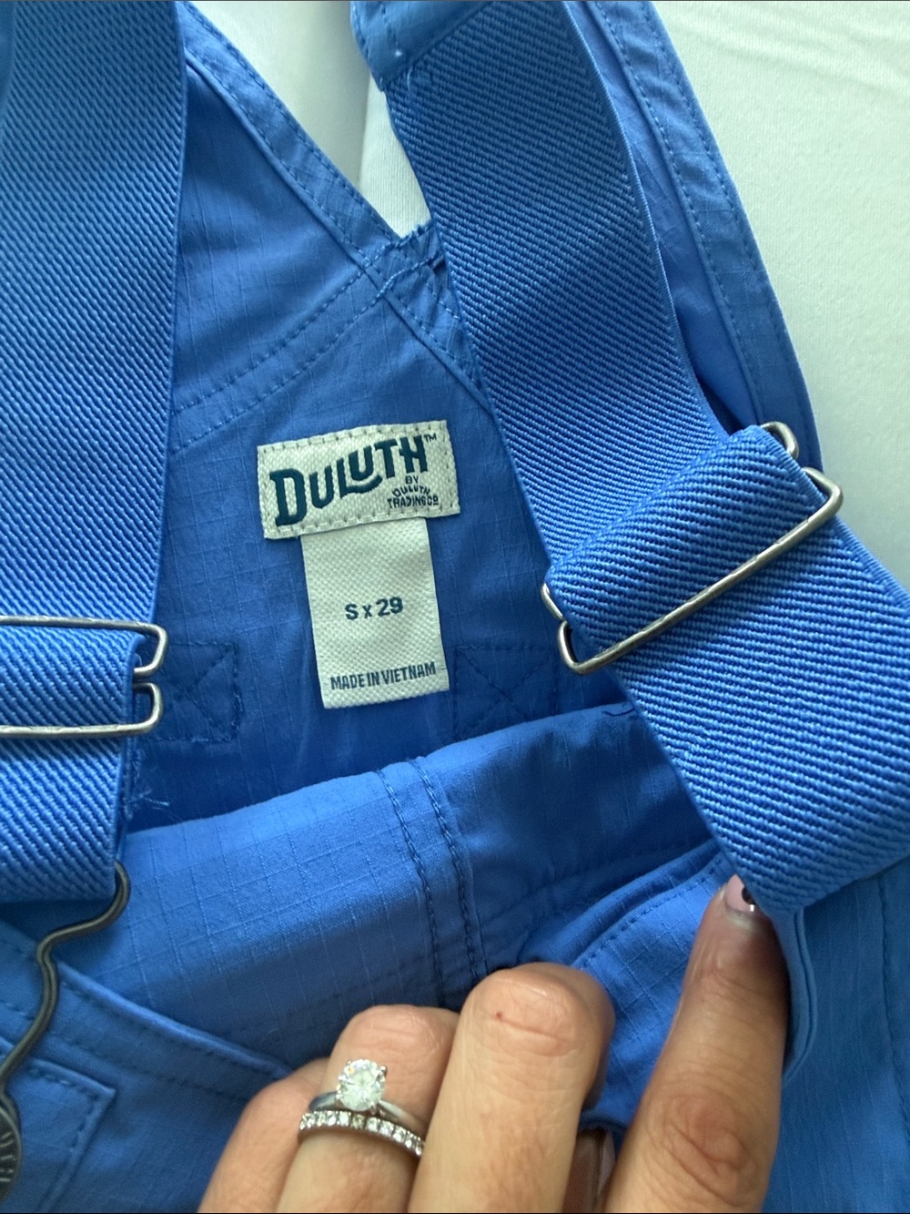 Duluth Trading Co Blue Women's Utility Bib Overalls - Picture 4 of 6